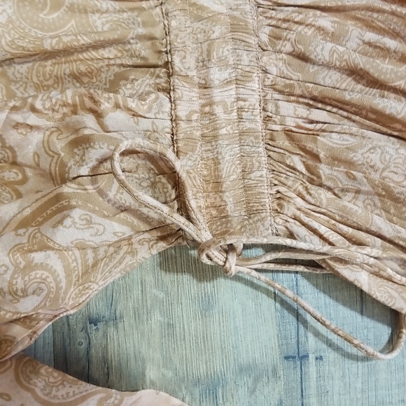 AMUSE SOCIETY Luciana Beach Vida Boho Coral Sand Paisley Peasant Mini Dress - Picture 5 of 15